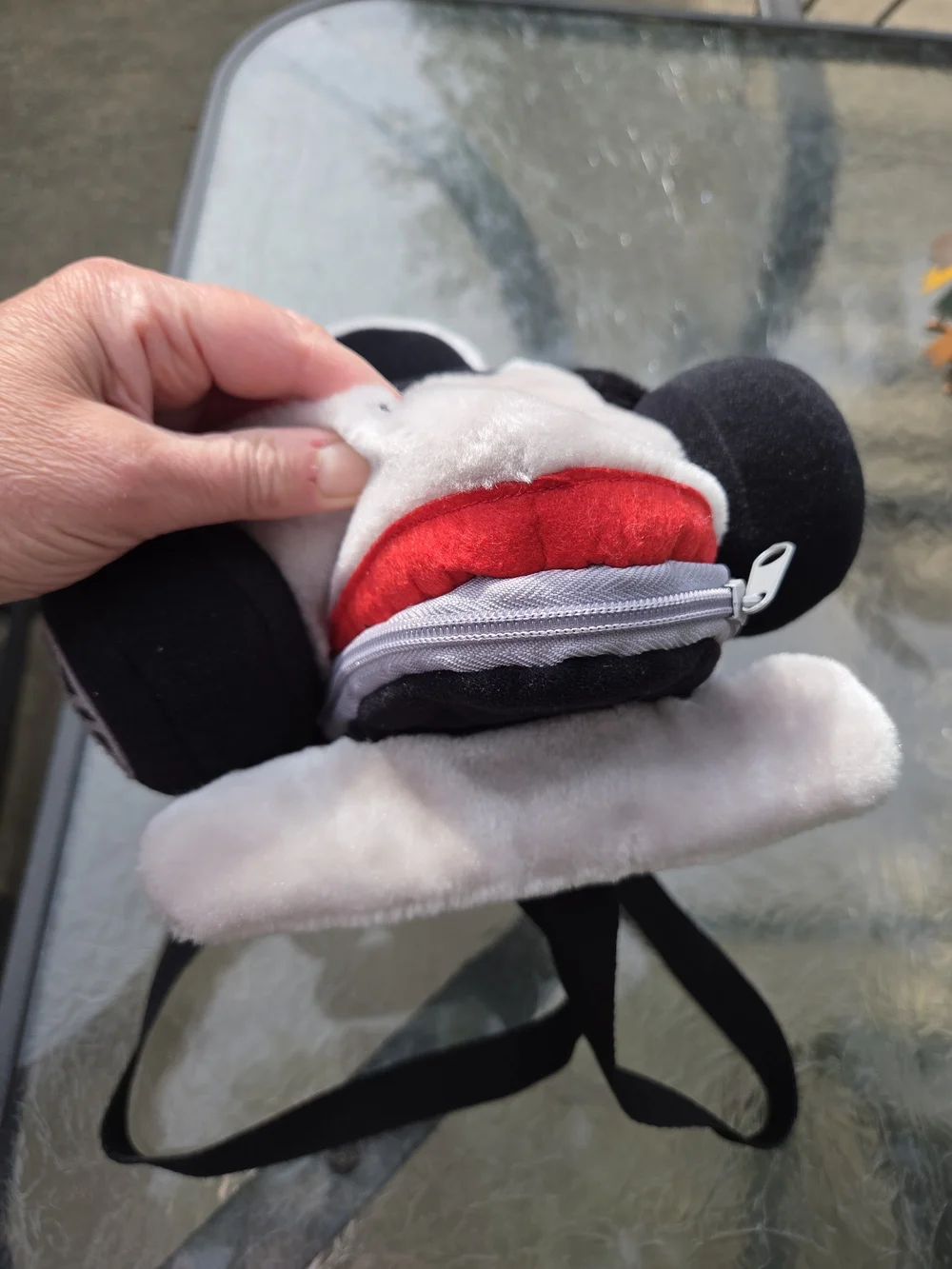 Mercedes-Benz Plush Race Car Backpack Kids Stuffed Toy Bag Black White Red 15”